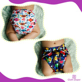 Washable & Reusable Baby Cloth Diaper With Adjustable Size Button (Set of 2)